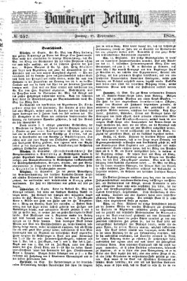 Bamberger Zeitung Freitag 17. September 1858