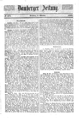 Bamberger Zeitung Sonntag 3. Oktober 1858