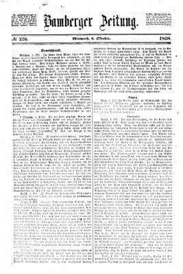 Bamberger Zeitung Mittwoch 6. Oktober 1858