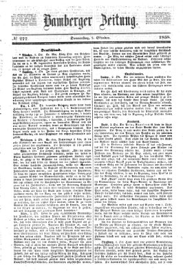 Bamberger Zeitung Donnerstag 7. Oktober 1858