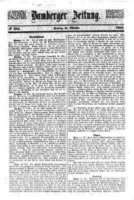 Bamberger Zeitung Freitag 15. Oktober 1858