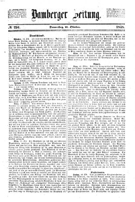 Bamberger Zeitung Donnerstag 21. Oktober 1858