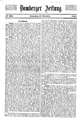 Bamberger Zeitung Donnerstag 25. November 1858