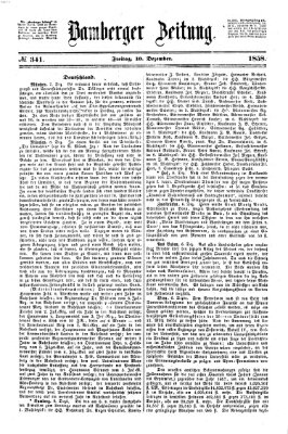 Bamberger Zeitung Freitag 10. Dezember 1858
