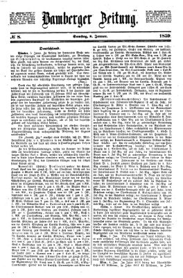 Bamberger Zeitung Samstag 8. Januar 1859