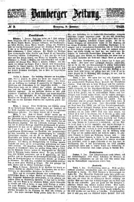Bamberger Zeitung Sonntag 9. Januar 1859