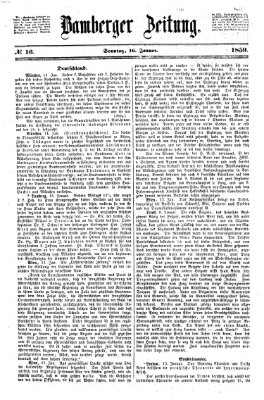 Bamberger Zeitung Sonntag 16. Januar 1859