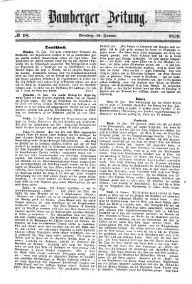 Bamberger Zeitung Dienstag 18. Januar 1859