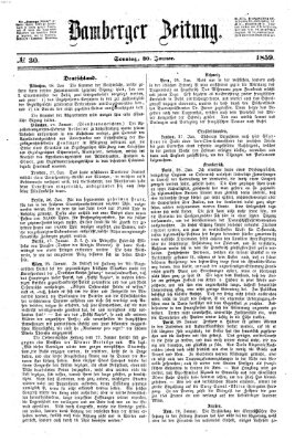 Bamberger Zeitung Sonntag 30. Januar 1859