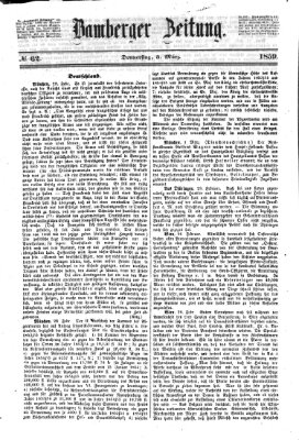 Bamberger Zeitung Donnerstag 3. März 1859