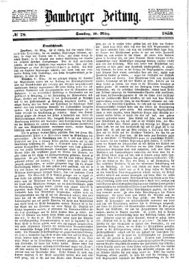 Bamberger Zeitung Samstag 19. März 1859