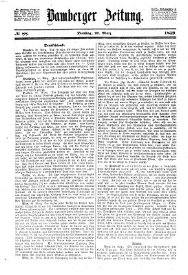 Bamberger Zeitung Dienstag 29. März 1859