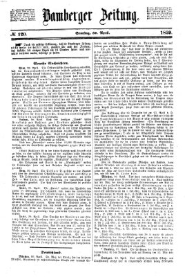 Bamberger Zeitung Samstag 30. April 1859