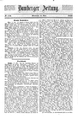 Bamberger Zeitung Mittwoch 18. Mai 1859