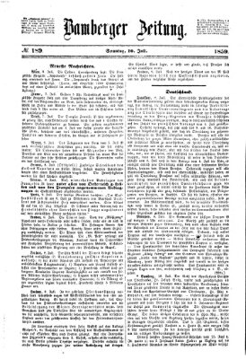 Bamberger Zeitung Sonntag 10. Juli 1859
