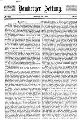 Bamberger Zeitung Sonntag 24. Juli 1859