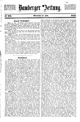 Bamberger Zeitung Mittwoch 27. Juli 1859