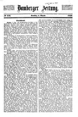 Bamberger Zeitung Samstag 6. August 1859