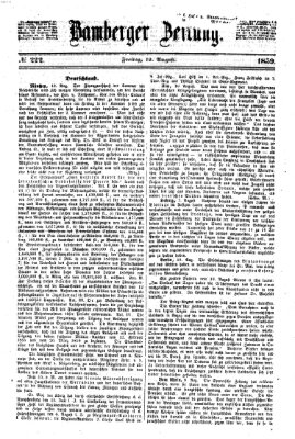 Bamberger Zeitung Freitag 12. August 1859