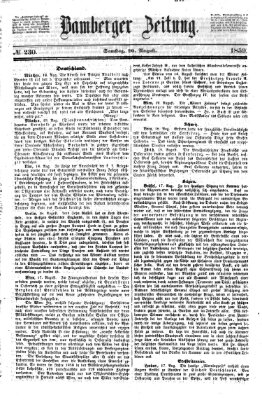 Bamberger Zeitung Samstag 20. August 1859