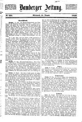 Bamberger Zeitung Mittwoch 24. August 1859