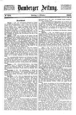 Bamberger Zeitung Freitag 7. Oktober 1859