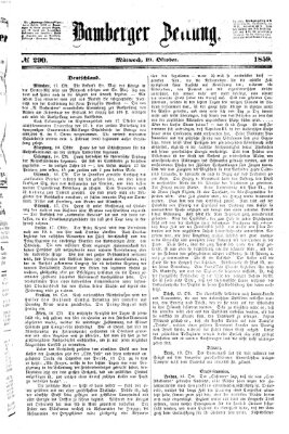 Bamberger Zeitung Mittwoch 19. Oktober 1859