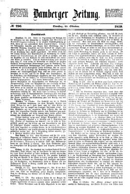 Bamberger Zeitung Dienstag 25. Oktober 1859