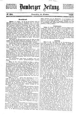 Bamberger Zeitung Donnerstag 27. Oktober 1859