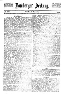 Bamberger Zeitung Dienstag 1. November 1859