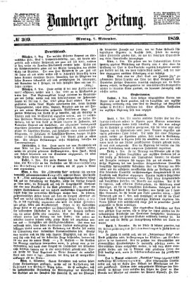 Bamberger Zeitung Montag 7. November 1859