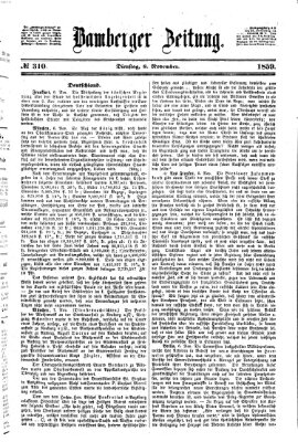 Bamberger Zeitung Dienstag 8. November 1859