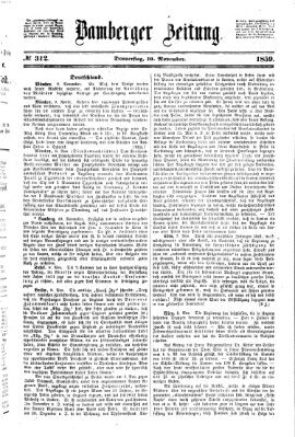 Bamberger Zeitung Donnerstag 10. November 1859