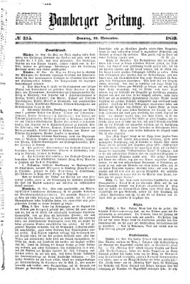 Bamberger Zeitung Sonntag 13. November 1859