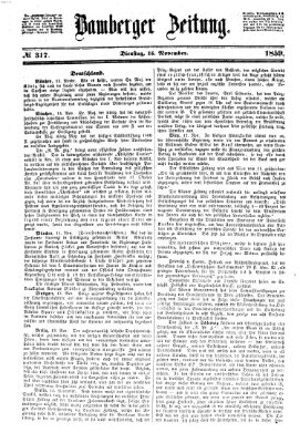 Bamberger Zeitung Dienstag 15. November 1859