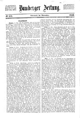 Bamberger Zeitung Mittwoch 16. November 1859