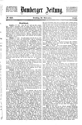 Bamberger Zeitung Dienstag 29. November 1859