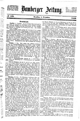 Bamberger Zeitung Samstag 3. Dezember 1859
