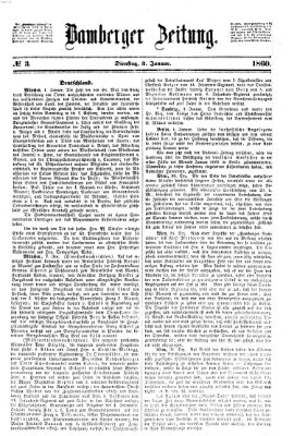Bamberger Zeitung Dienstag 3. Januar 1860