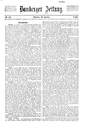 Bamberger Zeitung Montag 16. Januar 1860