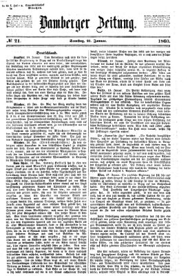 Bamberger Zeitung Samstag 21. Januar 1860