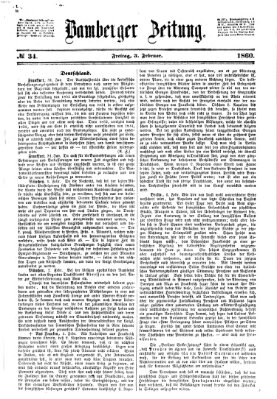 Bamberger Zeitung Freitag 3. Februar 1860