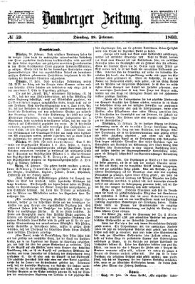 Bamberger Zeitung Dienstag 28. Februar 1860