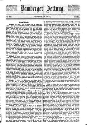 Bamberger Zeitung Mittwoch 28. März 1860