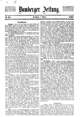 Bamberger Zeitung Samstag 7. April 1860