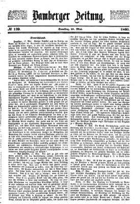 Bamberger Zeitung Samstag 19. Mai 1860
