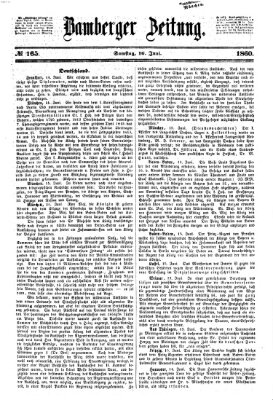 Bamberger Zeitung Samstag 16. Juni 1860