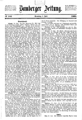 Bamberger Zeitung Sonntag 1. Juli 1860