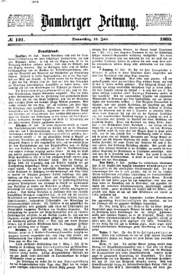 Bamberger Zeitung Donnerstag 12. Juli 1860