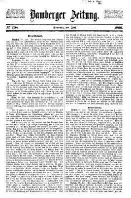 Bamberger Zeitung Sonntag 29. Juli 1860